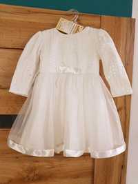 Nowa Sukienka na chrzest, wesele dla dziewczynki  rozmiar 74 z metkami