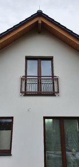 Balkon francuski balustrada okienna portfenetr Modern montaż aluminium
