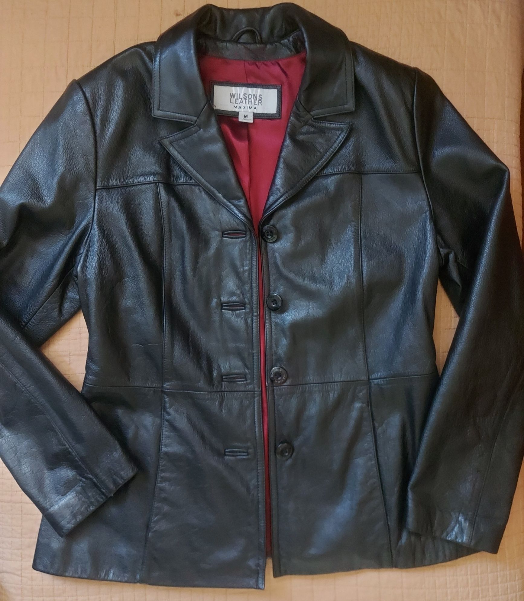 Wilsons Leather Maxima skórzana czarna kurtka damska skóra naturalna M