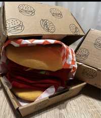 Skarpetki damskie lub męskie pakowane jak hamburger
