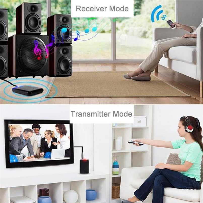 Receptor & Transmissor Áudio Bluetooth USB Jack 3.5mm p/ TV, PC, Carro