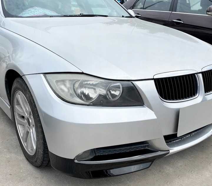 Dokładka zderzaka splitter CZARNY POŁYSK dla BMW E90 E91 2005/2008