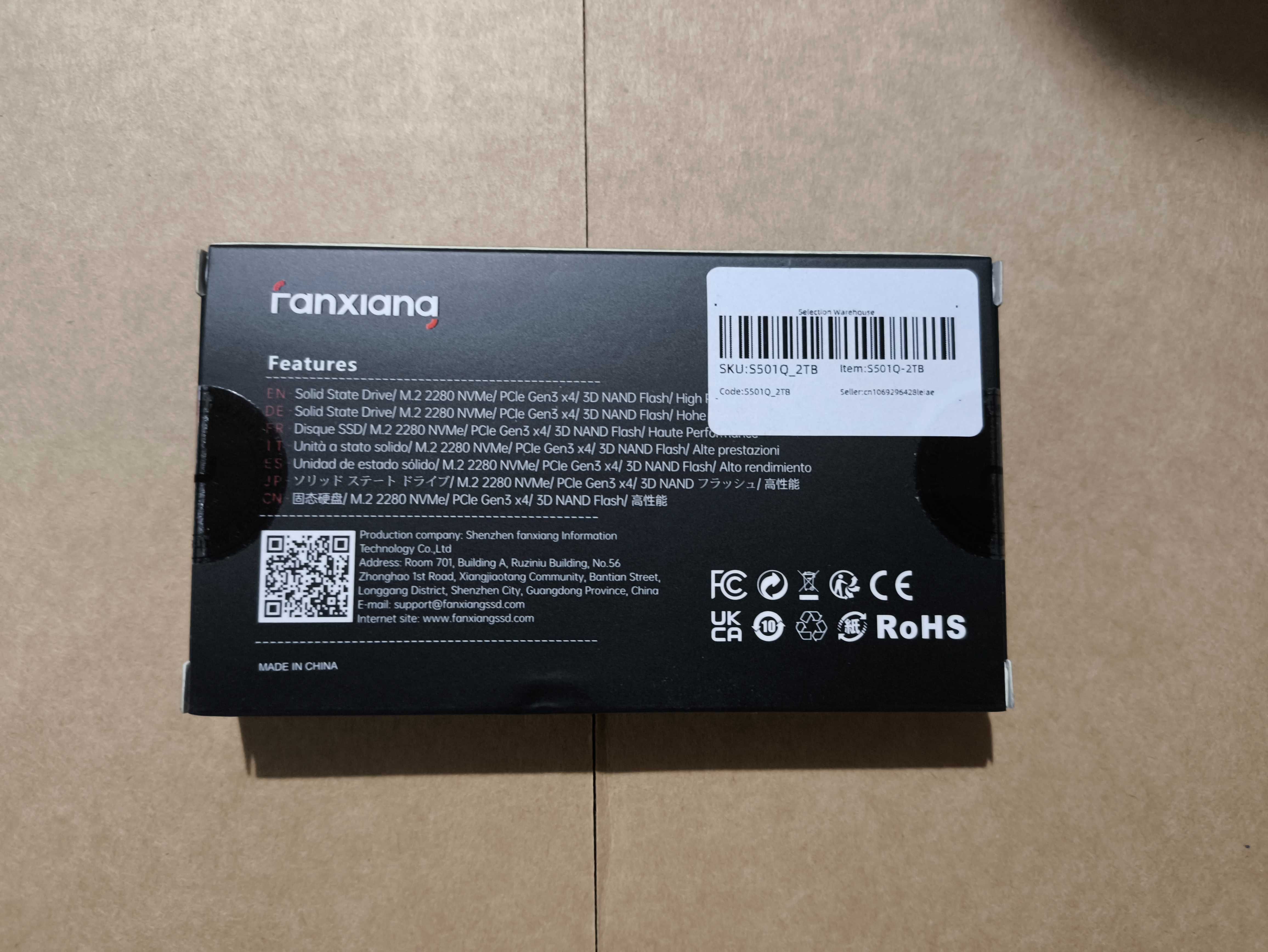Fanxiang S501Q M.2 SSD 2TB ссд диск