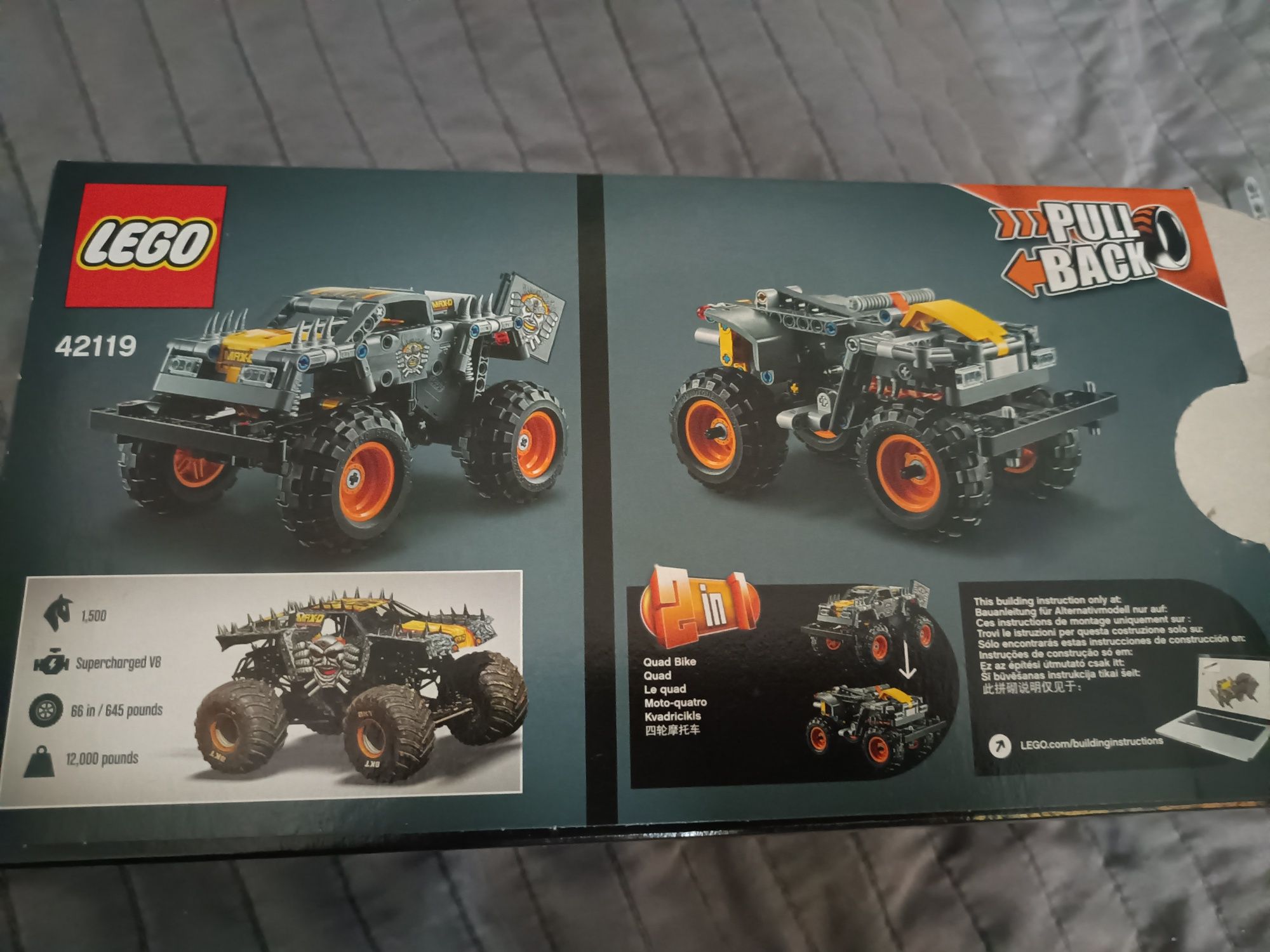 LEGO 42119 Monster Jam Max-D kompletny zestaw pudełko