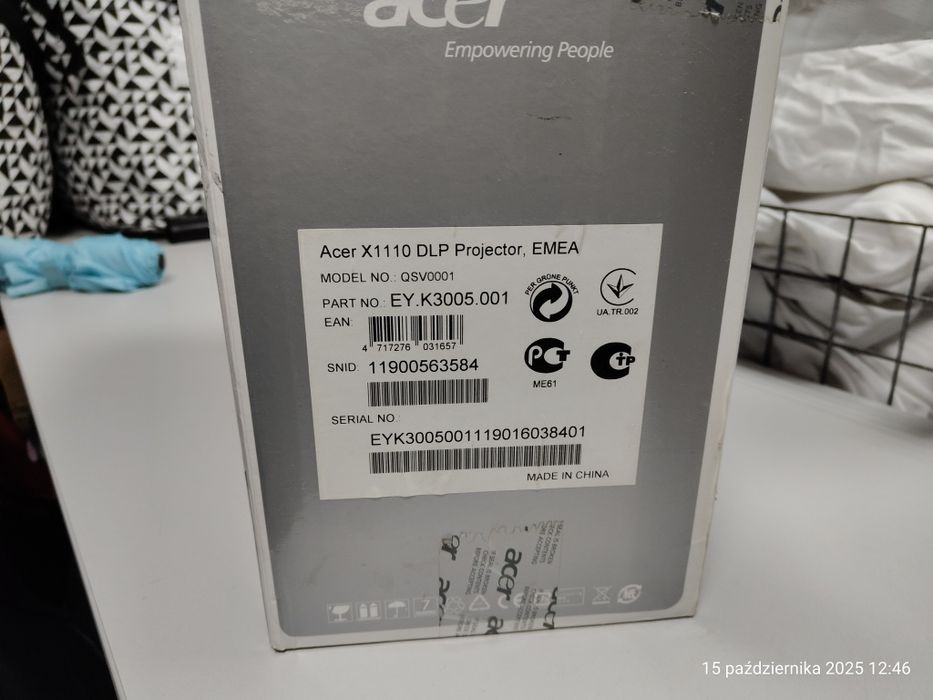 Projektor Acer x1110 dlp w bardzo dobrym stanie