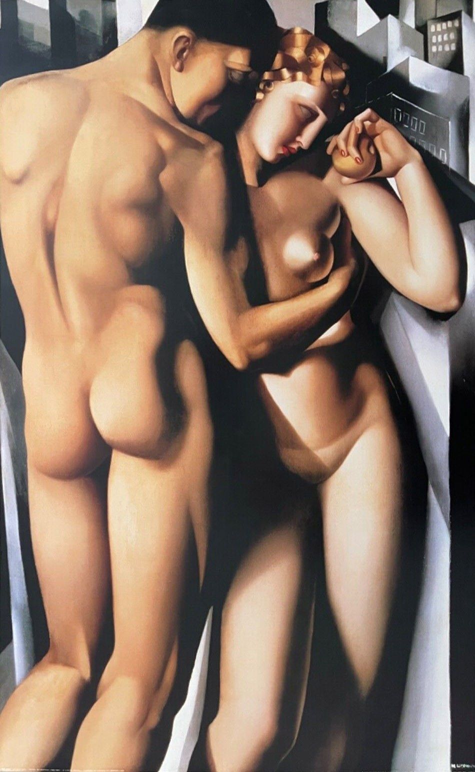 Tamara de Lempicka - Adam i Ewa - litografia offsetowa