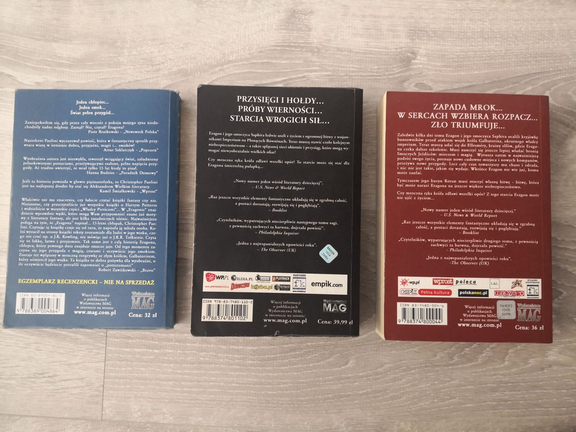 Christopher Paolini : saga Eragon : 3 części Dziedzictwa