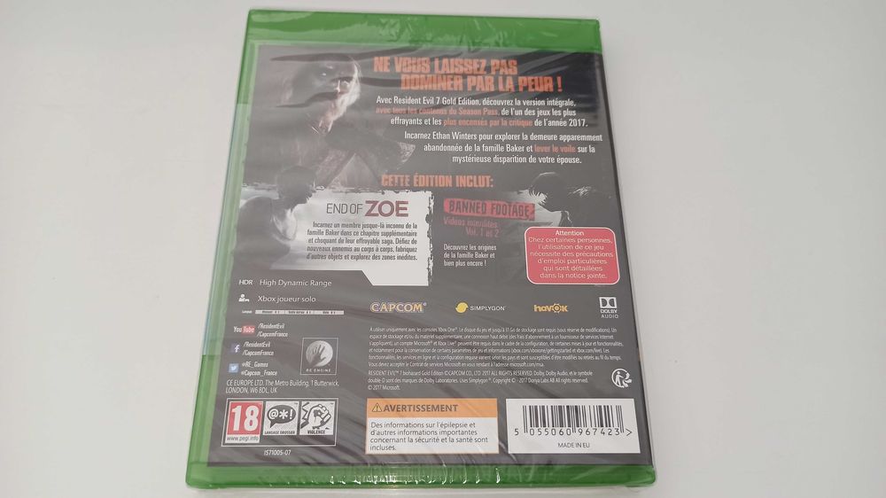 xbox one RESIDENT EVIL 7 GOLD EDITION PL po polsku horror UNIKAT nowa!
