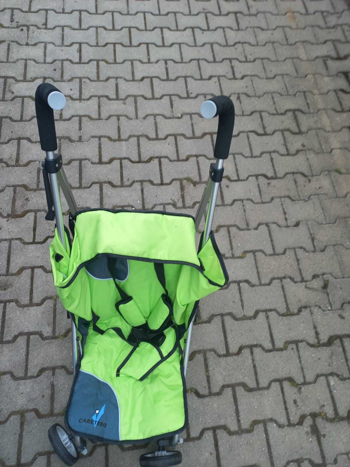 Caretero Alfa Zielony wózek spacerowy dla dzieci JAK NOWY