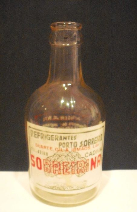 Garrafa antiga dos Refrigerantes Sobreirina - Pirogravada -