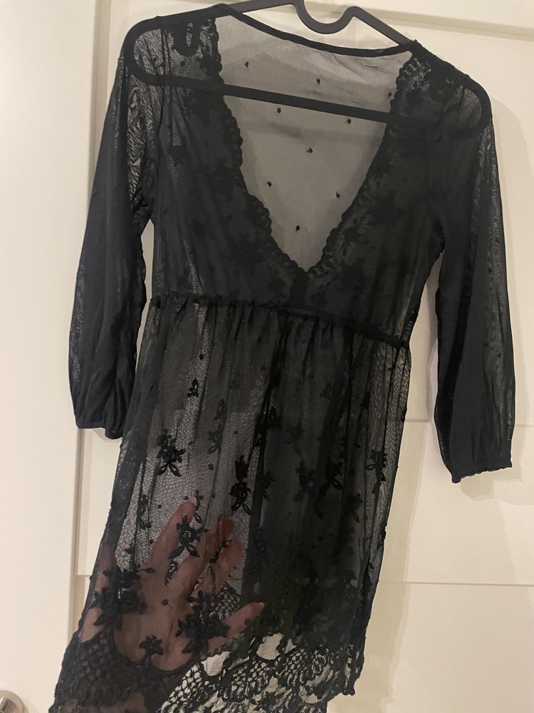 Zara koronkowa bluzka XS