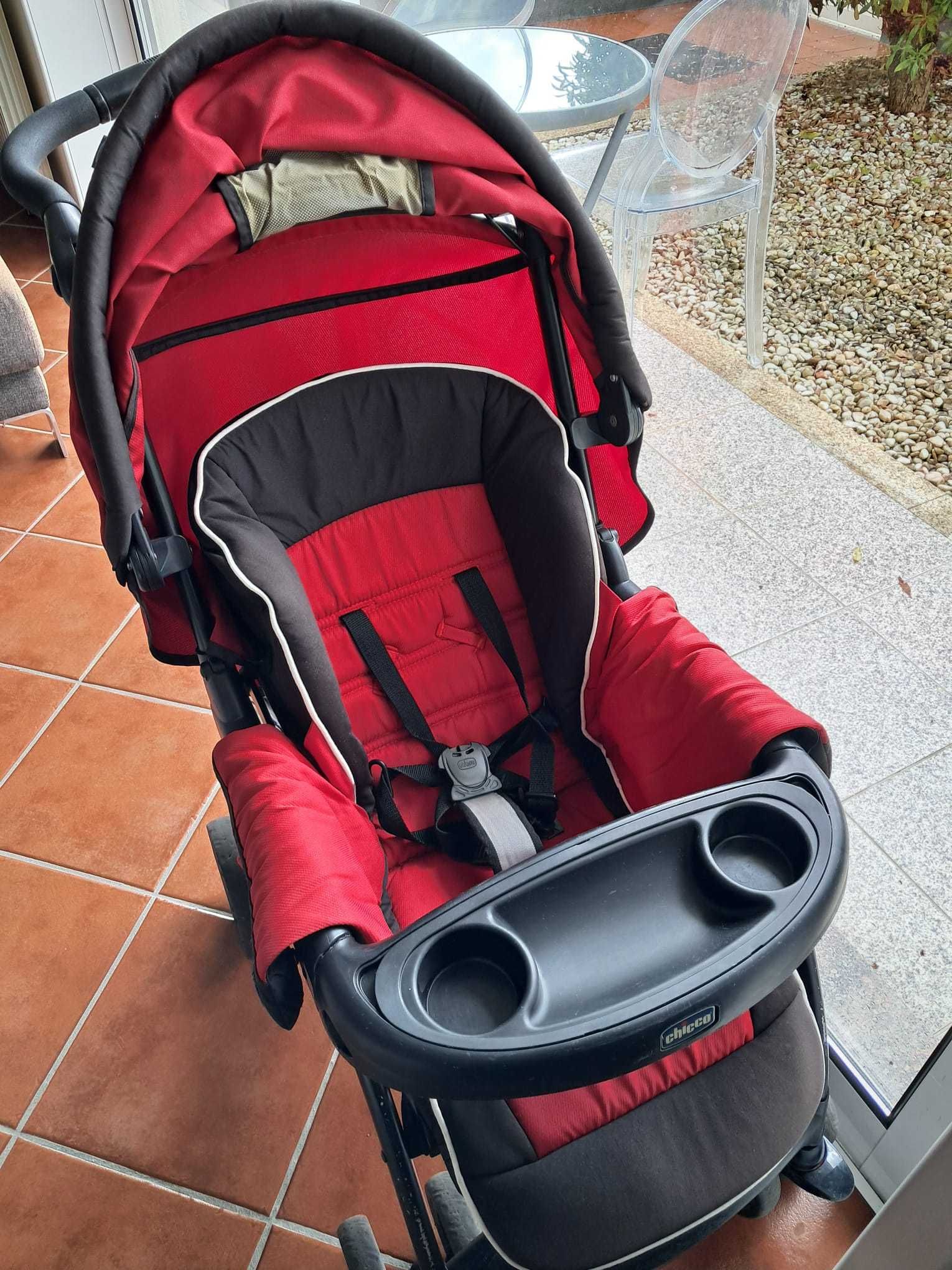 Chicco 3-in-1: Carrinho de bebé+cadeira auto para bebé com base KeyFit
