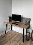 Biurko NOWE biurowe loft imitacja dębu czarne nogi 140x80