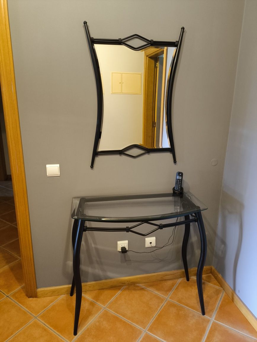 Vendo consola e espelho de hall de entrada