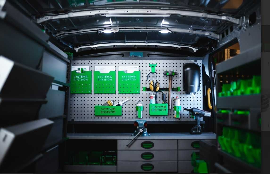 Zabudowa serwisowa warsztatowa regały bus szafki Master Ducato Crafter