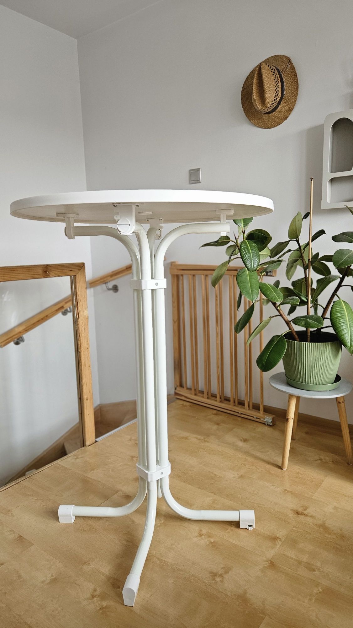 Stolik barowy koktajlowy okrągły składany śr 80 cm