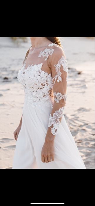 Suknia ślubna Paprocki&Brzozowski jedwab indywidualny projekt