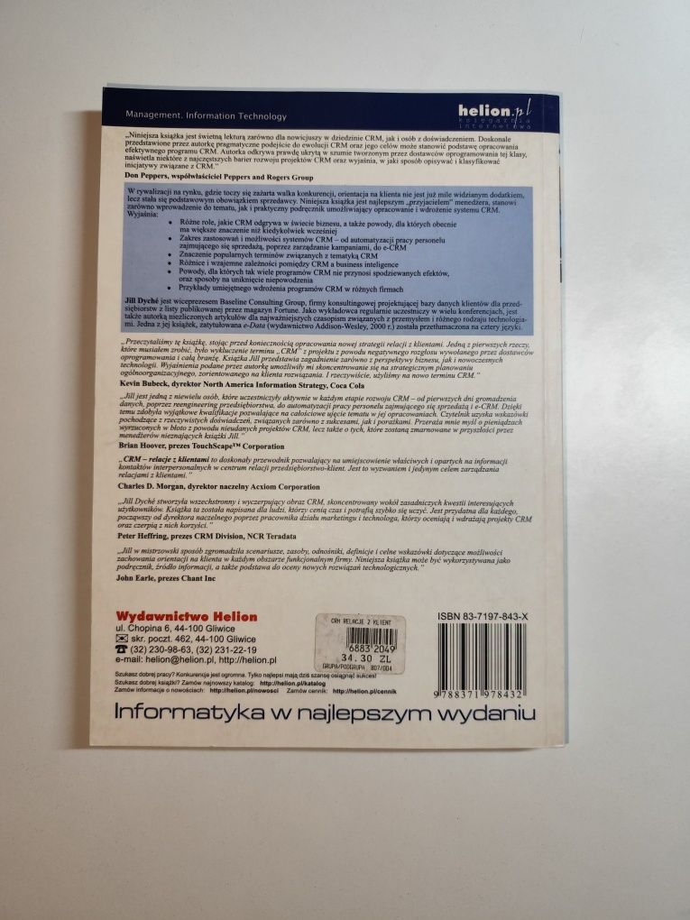 CRM relacje z klientami informatyka w najlepszym wydaniu Jill Dyché