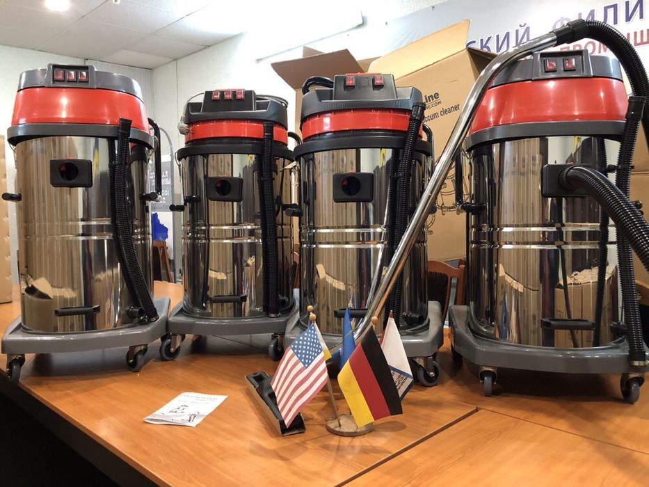 Промышленный пылесос RedLine пылевлагосос 2 Турбины 3000 w 70 литров