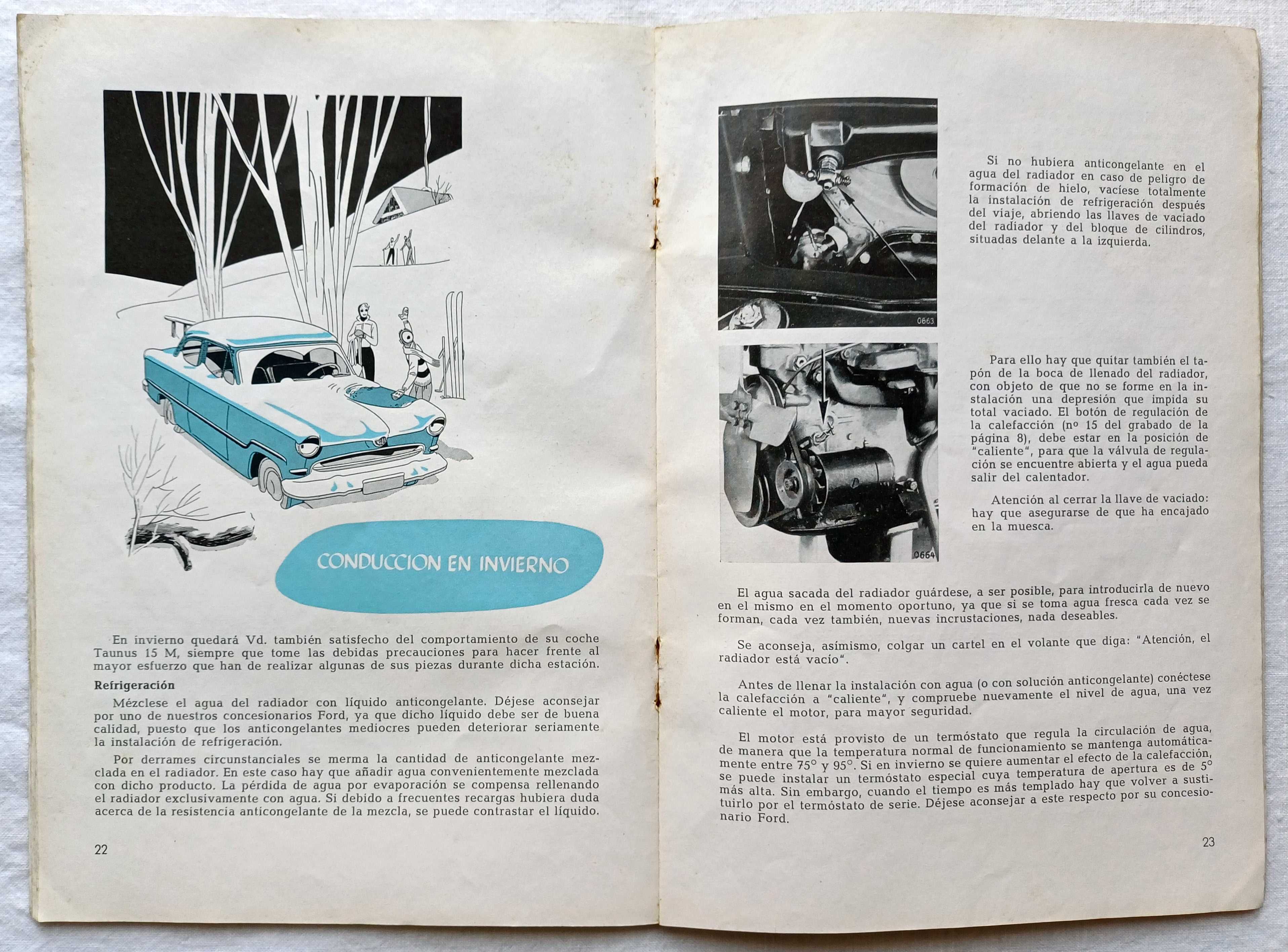 Manual de Instrucciones del coche Taunus 15 M de 1956