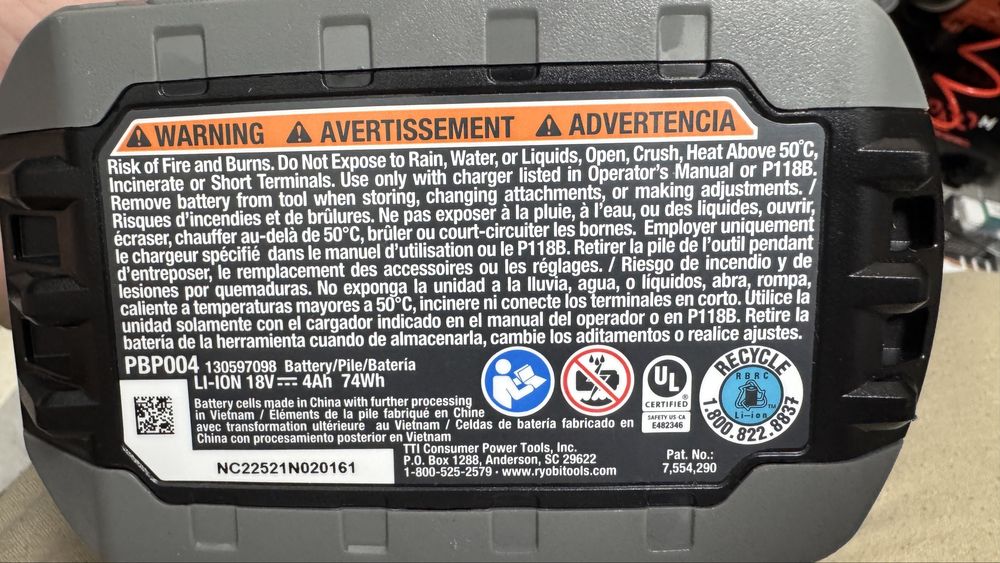 Ryobi Комплект Ліхтар Зарядка 12v Батарея Інвертор