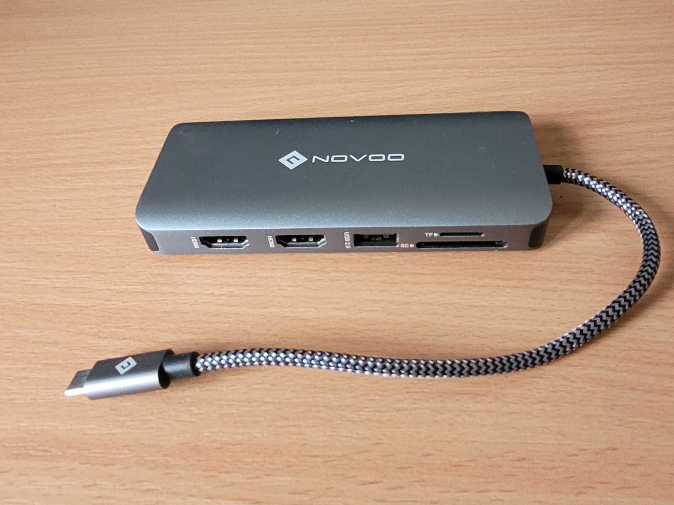 NOVOO 11w1 –Stacja dokująca USB-C z obsługą potrójnego wyświetlacza 4K