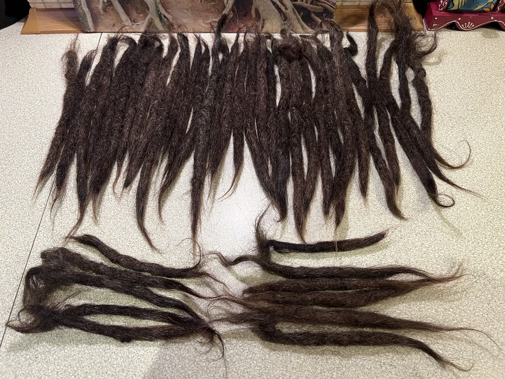 Dredy dreads naturalne 45 szt , 15-30 cm zadbane