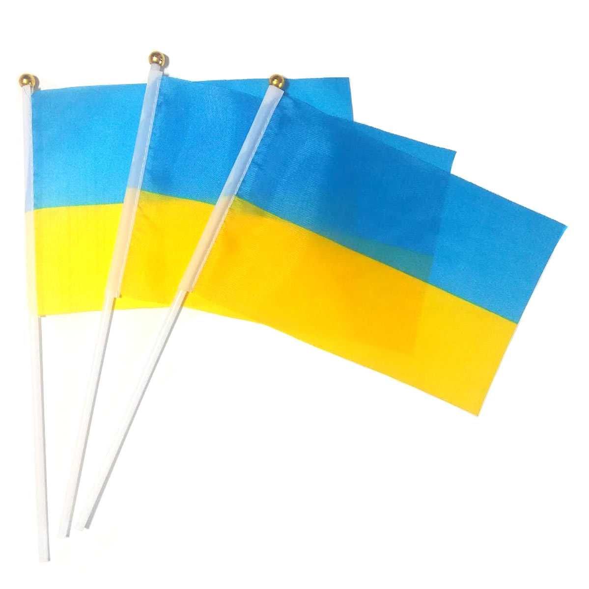 Прапорець України 14*21 см (від 5.6 грн/шт; 25шт/упаковка)