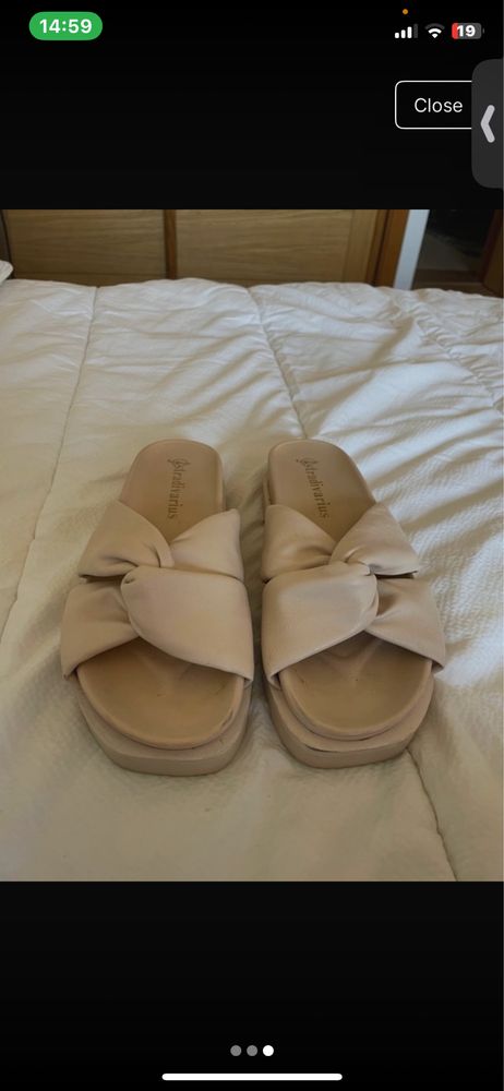 sandalias de verao beje