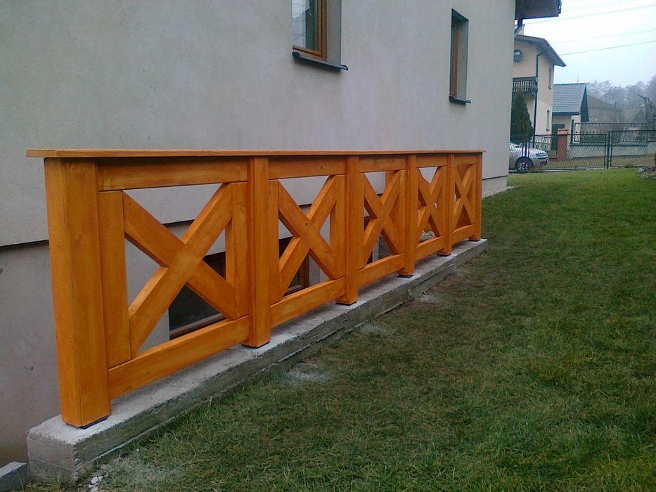 Balustrada balkonowa drewniana