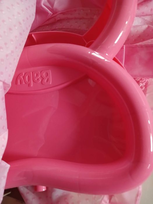 Іграшка ліжечко для ляльки з балдахіном