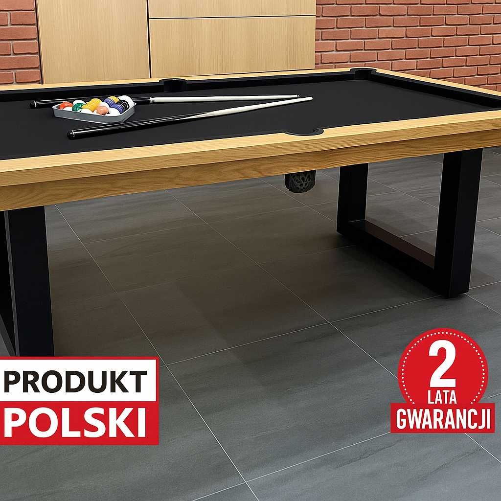 Stół Bilardowy ARKANA 8 ft z blatem nakrywającym fornirowanym