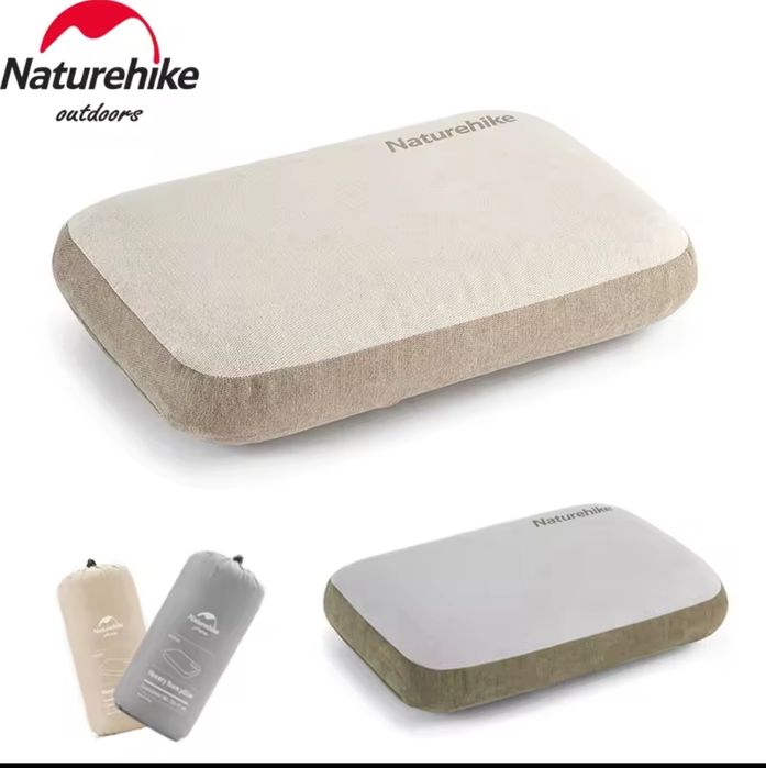 Подушка с памятью прямоугольная Naturehike NH22ZT002, серая