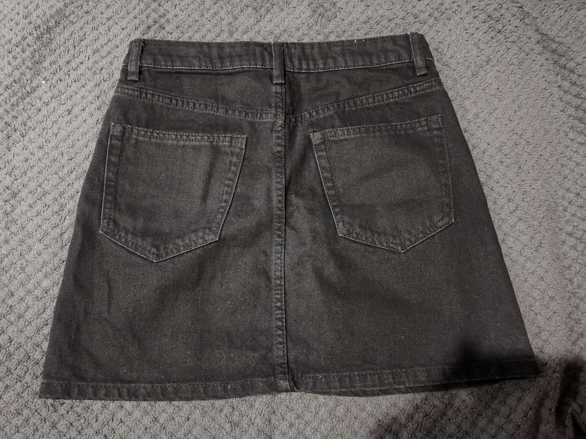 Spódnica mini czarna jeansowa 34 xs