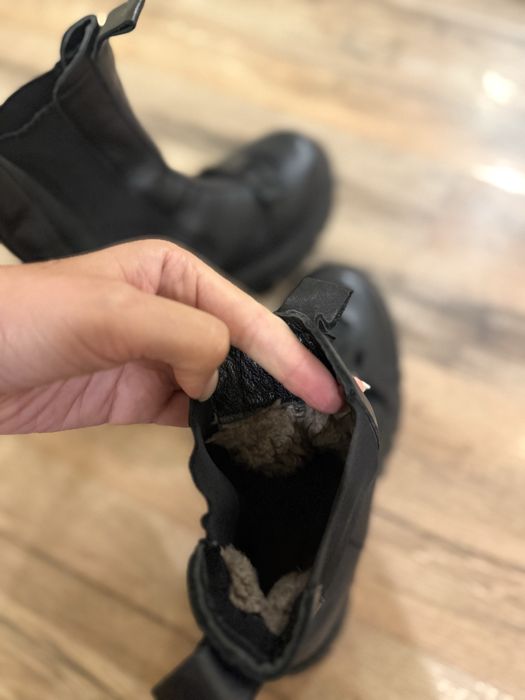 Зимові ботильйони з натуральної шкіри