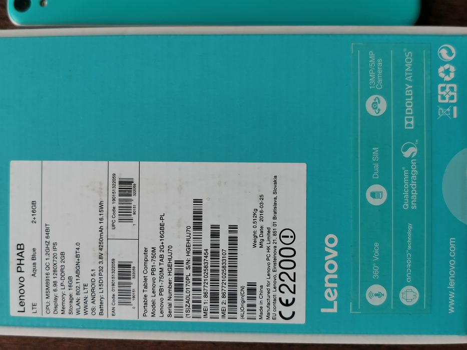 Nowy telefon tablet phab lenovo. Duży ekran 7cali