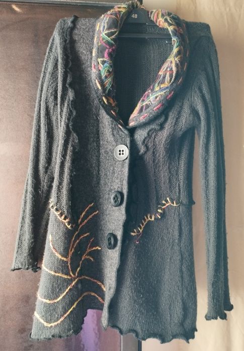 Casaco em malha, comprido S/M