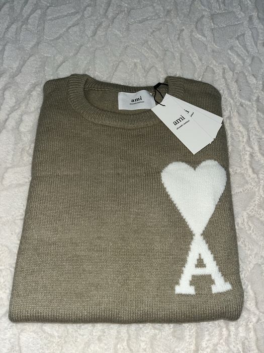 Camisola AMI de malha cor bege