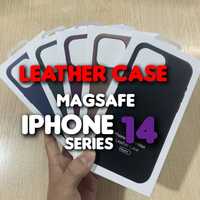 Чехол Leather Case Magsafe на iPhone 14 Pro Max кожаный магсейф чохол