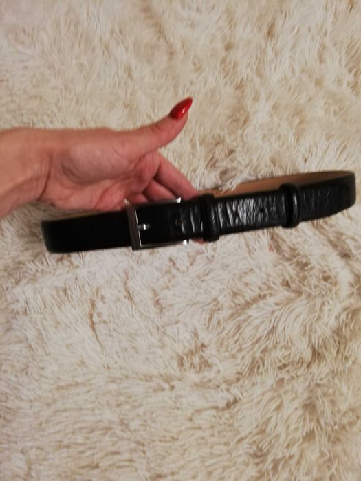 pasek skórzany Ochnik 110 czarny