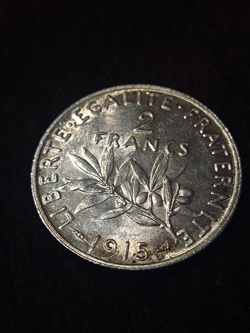 Francja 2 franki 1915 r srebro