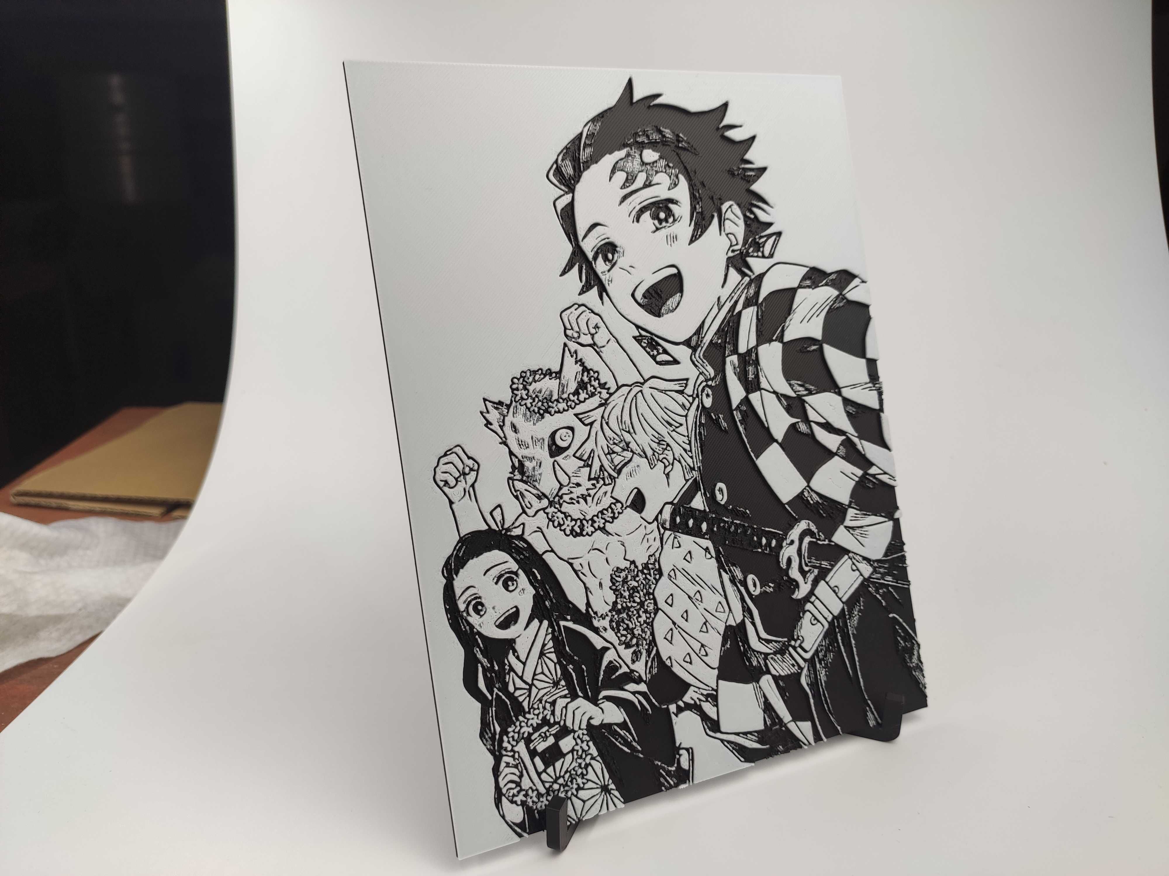 Demon Slayer Manga Anime Obraz 3D Druk3D na zamówienie Tangiro Nezuko