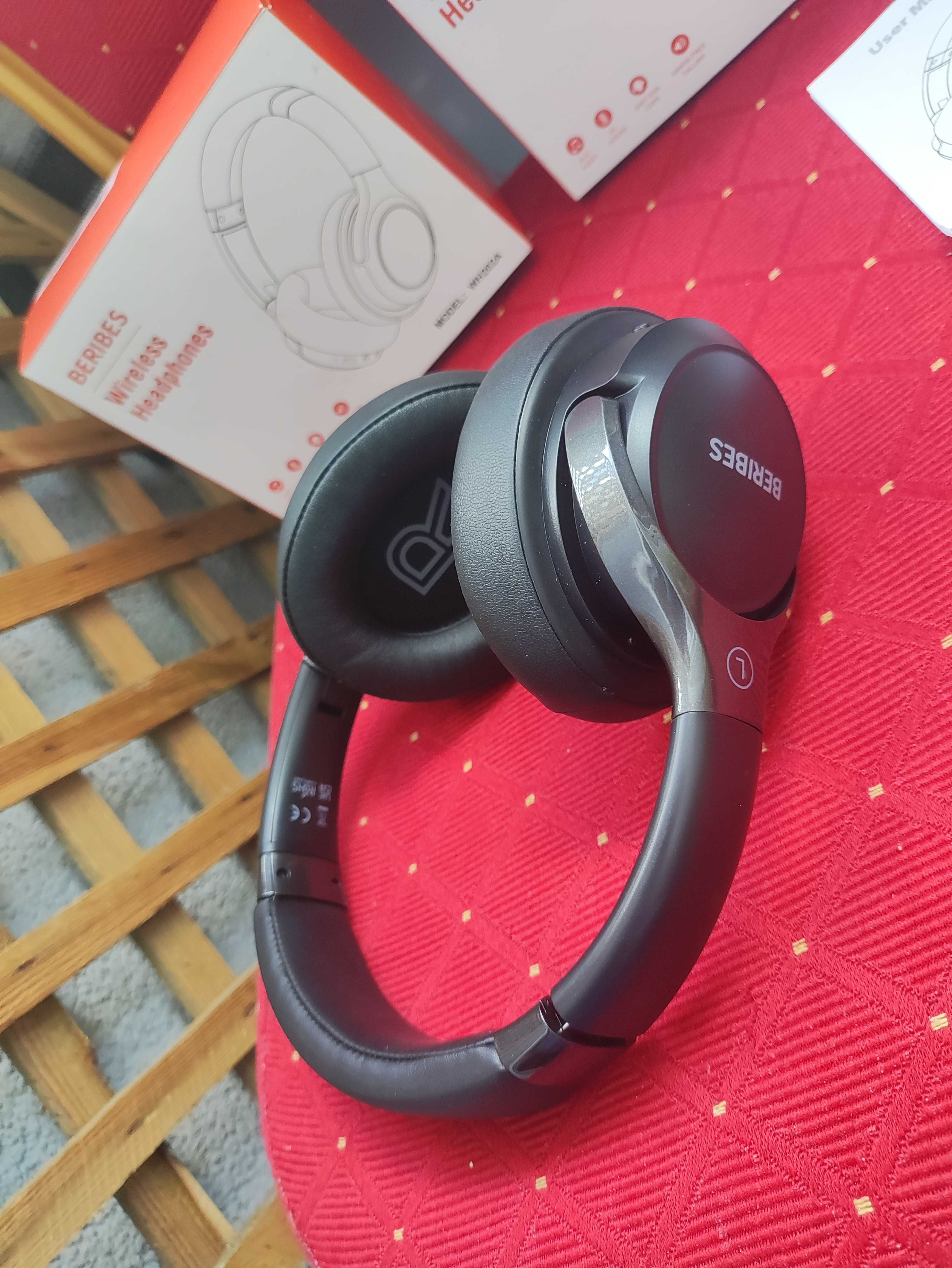 Słuchawki Bezprzewodowe nauszne Bluetooth czarne do odtwarzacz MP3 MP4