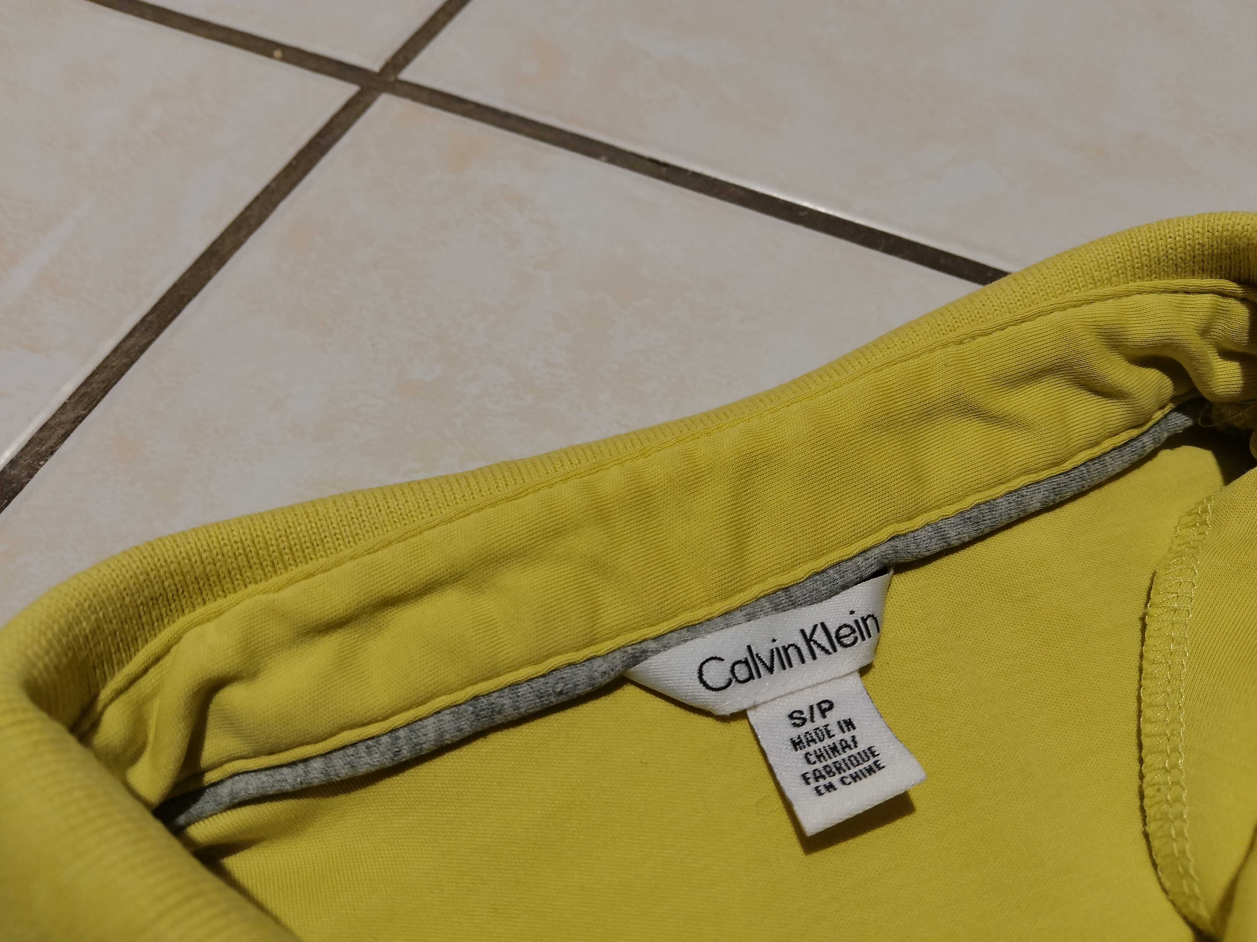 CALVIN KLEIN USA - NOWA! z LOGO Koszulka Polo Męska rozmiar S