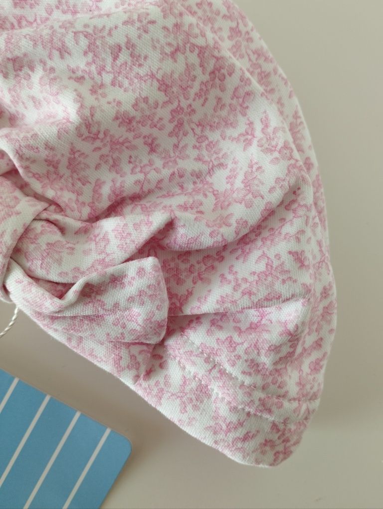 Czapka turban dla dziewczynki kwiatki wiosna kokarda Jojo Maman Bebe