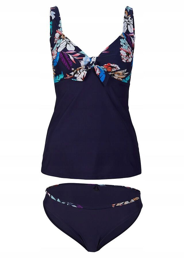 B.P.C tankini granatowe we wzory r.48