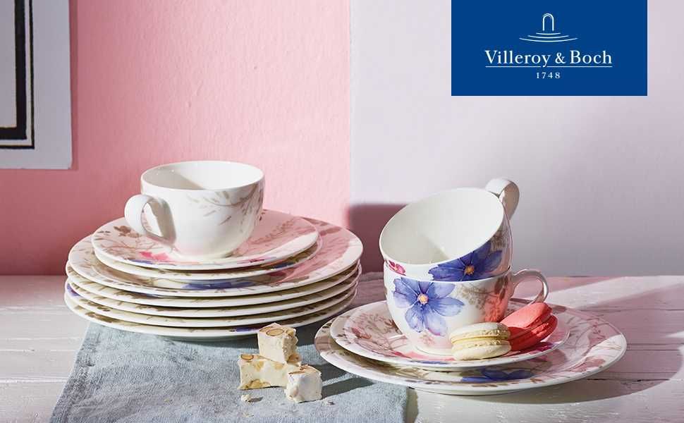 Villeroy & Boch – Mariefleur Gris Basic, zestaw kawowy 18 elementów