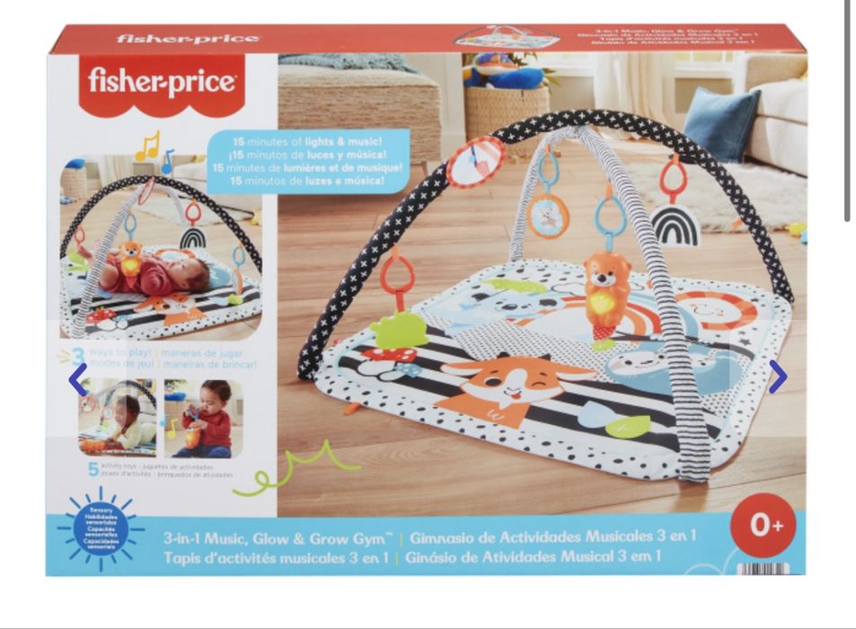 Розвивальний килимок Fisher-Price Веселі розваги 3 в 1 (HBP41)