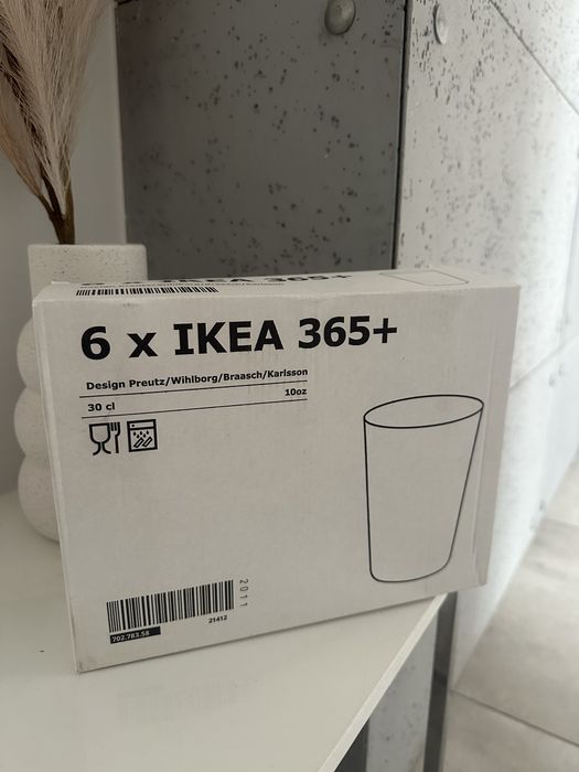 Nowe szklanki IKEA 365+ w kartonach 48 sztuk