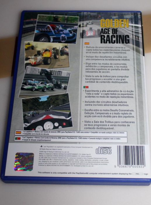 Golden Age of Racing - Playstation 2 + Portes grátis